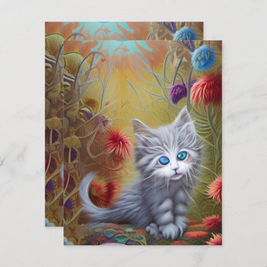 愛らしい子猫2 ノートカード (正面/裏面)