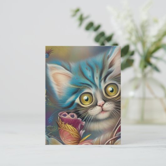 愛らしい子猫6 ポストカード (スタンド正面)