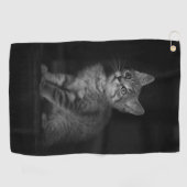 愛らしい子猫 ゴルフタオル (横)