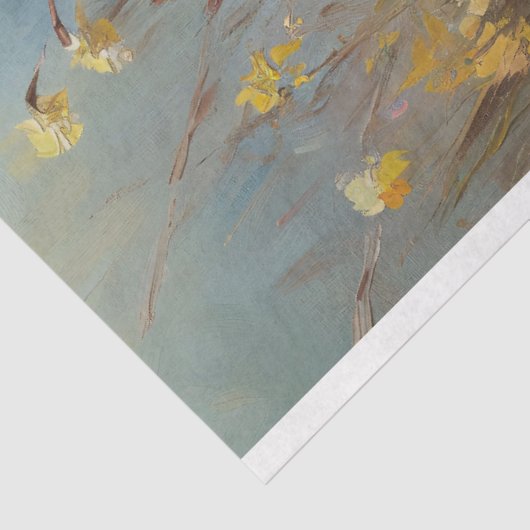 愛らしい子羊イエローダフォジル絵を描のデコペ 薄葉紙 (詳細)