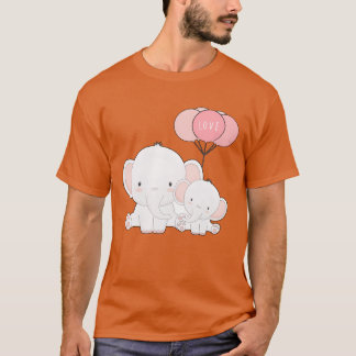 愛らしい子象の面白いデザイン Tシャツ