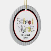 愛らしい学校のナースのオーナメント セラミックオーナメント (右)