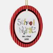 愛らしい学校ナースオーナメント セラミックオーナメント (右)