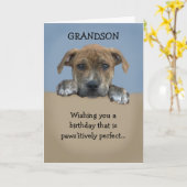 愛らしい孫誕生日カード カード (黄色い花)