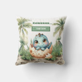 愛らしい孵化すぐベビー恐竜ベビー枕 クッション (裏面)