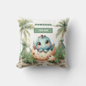 愛らしい孵化すぐベビー恐竜ベビー枕 クッション (正面)