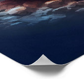 愛らしい宇宙飛行士パンダベアイラストレーション ポスター (角)