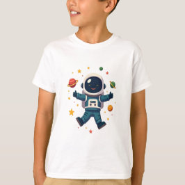 愛らしい宇宙飛行士宇宙 Tシャツ
