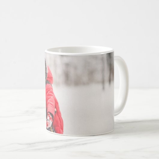 愛らしい家族の休日クリスマスフォトマグカップ コーヒーマグカップ (正面右)