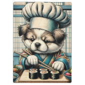 愛らしい寿司職人パピー クリップボード (裏面)