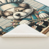 愛らしい寿司職人パピー シェルパブランケット (3/4)