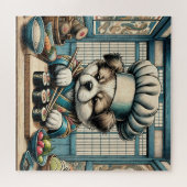 愛らしい寿司職人パピー ジグソーパズル (横)