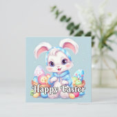 愛らしい小さなイースターバニーウサギ シーズンカード (スタンド正面)