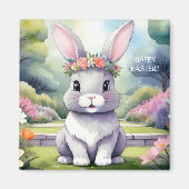 愛らしい小さなウサギ、イースター マグネット (正面)