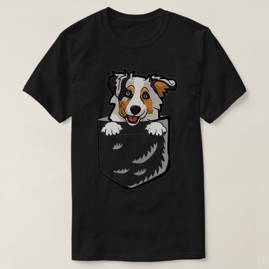 愛らしい小さなオーストラリアの牧羊犬 Tシャツ (デザイン正面)