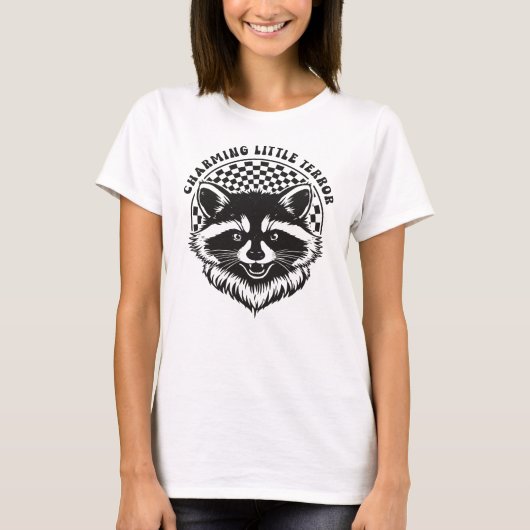 愛らしい小さなテロリスト　かわいいアライグマ Tシャツ (正面)
