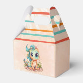 愛らしい小さなドラゴン童話の男の子の赤ちゃんシャワー フェイバーボックス (裏面サイド)