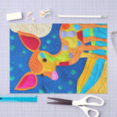 愛らしい小さなベビー鹿 – キルト様デザイン 薄葉紙 (クラフト)