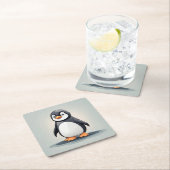 愛らしい小さなペンギン スクエアペーパーコースター (インサイチュ)