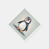 愛らしい小さなペンギン スタンダードカクテルナプキン (角)