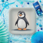 愛らしい小さなペンギン ペーパープレート (パーティー)