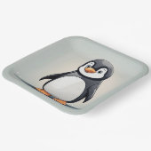 愛らしい小さなペンギン ペーパープレート (傾斜あり)
