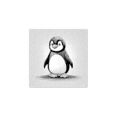 愛らしい小さなペンギン ラバースタンプ (インプリント)