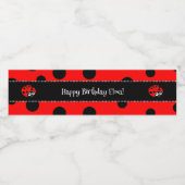 愛らしい小さなラディバグ最初の誕生日-お祝い ペットボトルラベル (シングルラベル)