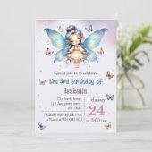 愛らしい小さな妖精の誕生日 招待状 (スタンド正面)