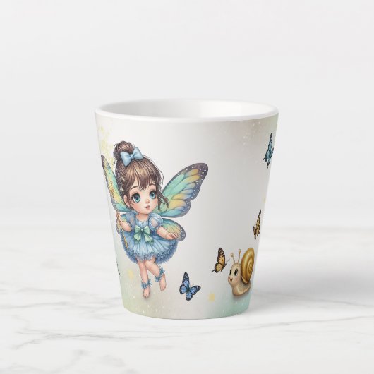 愛らしい小さな妖精 カフェラテマグ (正面)