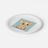 愛らしい小さな子犬 – デザインの甘さ ペーパープレート (アングル)