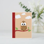 愛らしい小フクロウ ポストカード (スタンド正面)
