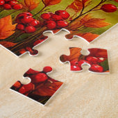 愛らしい少女と熊の森お洒落へ ジグソーパズル (側面)