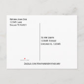 愛らしい山の《鳥》アメリカゴガラモノグラム写真 インビテーションポストカード (裏面)