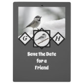 愛らしい山の《鳥》アメリカゴガラモノグラム写真 クリップボード (裏面)