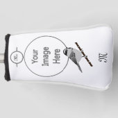 愛らしい山《鳥》アメリカゴガラ図解入りの、写真付きの鳥 ゴルフヘッドカバー (正面)