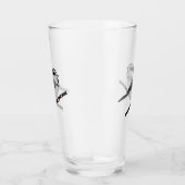 愛らしい山《鳥》アメリカゴガラ図解入りの、写真付きの鳥 タンブラーグラス (右)