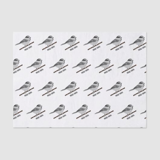 愛らしい山《鳥》アメリカゴガラ図解入りの、写真付きの鳥 薄葉紙 (正面)