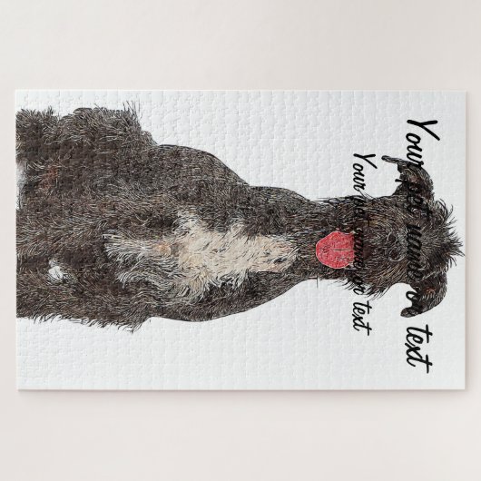 愛らしい巨大シュナウツァー犬 ジグソーパズル (横)