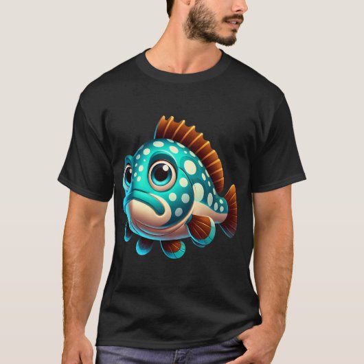 愛らしい巨大ハタ Tシャツ (正面)