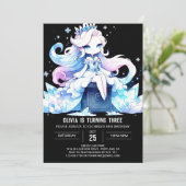 愛らしい幸せプリンセス誕生日 招待状 (スタンド正面)