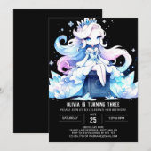 愛らしい幸せプリンセス誕生日 招待状 (正面/裏面)