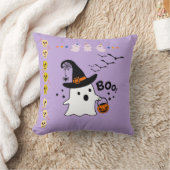 愛らしい幽霊トリックまたはグリーンハロウィーンの治療 クッション (ブランケット)