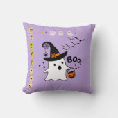 愛らしい幽霊トリックまたはグリーンハロウィーンの治療 クッション (正面)