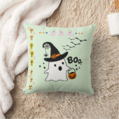 愛らしい幽霊トリックまたはグリーンハロウィーンの治療 クッション (ブランケット)