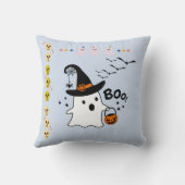 愛らしい幽霊トリックまたはブルーハロウィーンの治療 クッション (裏面)