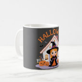 愛らしい幽霊ハウスデコールフォーハロウィーン コーヒーマグカップ (正面左)
