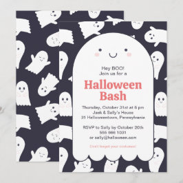 愛らしい幽霊ハロウィンバッシュパーソナライズされた 招待状