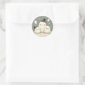 愛らしい幽霊ファミリー ラウンドシール (バッグ)