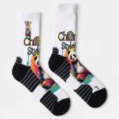 愛らしい座りパンダ | アー鮮やかトプリント ソックス (右)